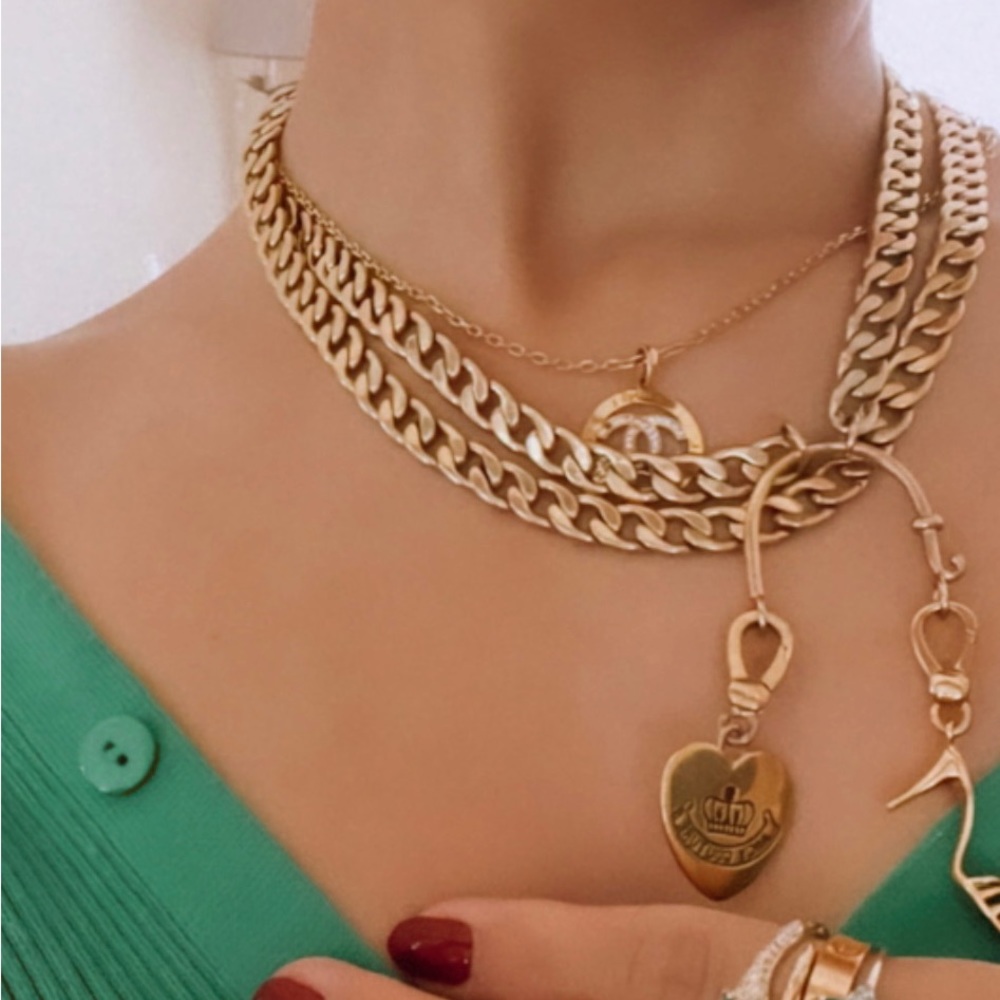 Vintage long gold juicy couture necklace